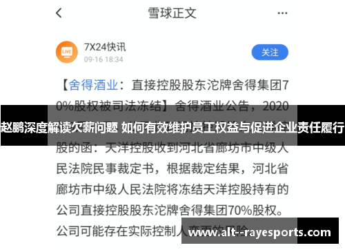 赵鹏深度解读欠薪问题 如何有效维护员工权益与促进企业责任履行 赵鹏深度解读欠薪问题 如何有效维护员工权益与促进企业责任履行